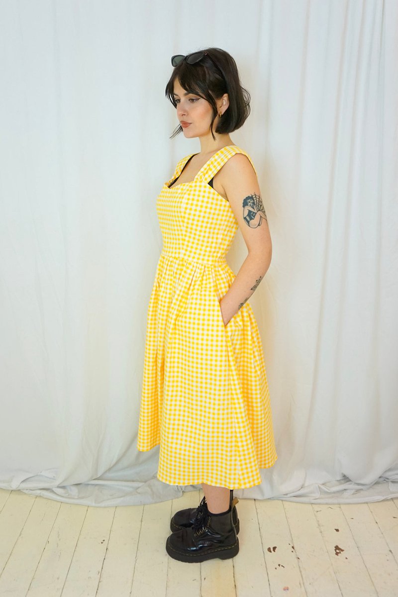 Eliza Gingham Swing Dress - Dresses - Banned