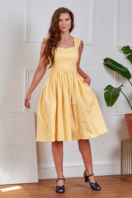 Eliza Gingham Swing Dress - Dresses - Banned
