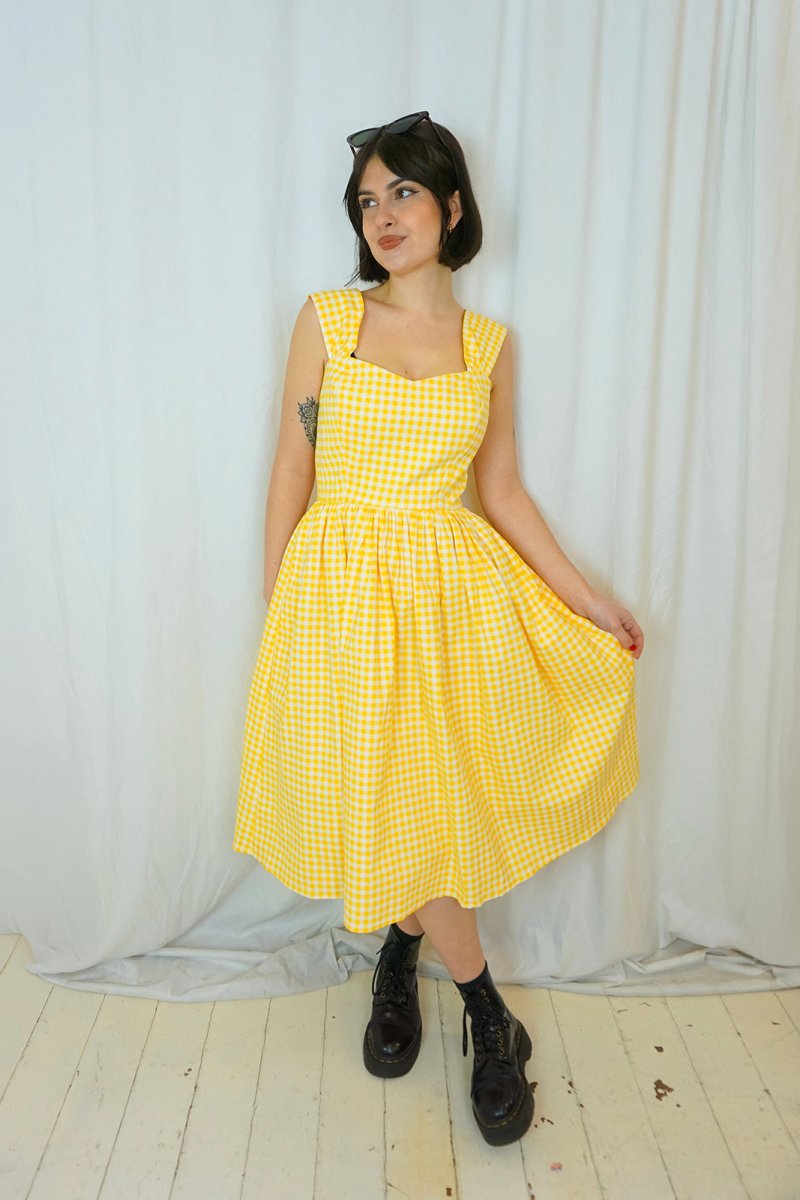 Eliza Gingham Swing Dress - Dresses - Banned