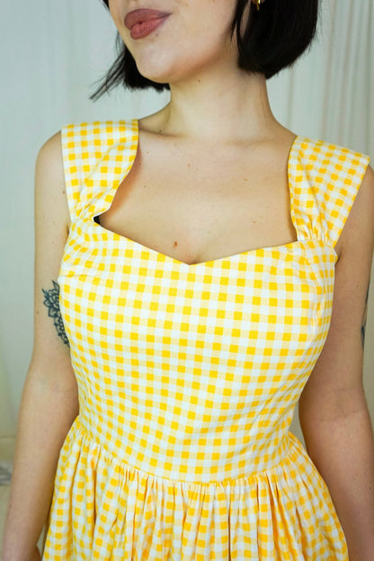Eliza Gingham Swing Dress - Dresses - Banned