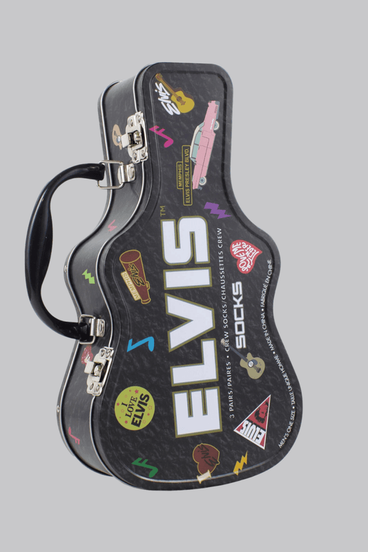Elvis Presley Unisex Sock Guitar Tin - House of Bones