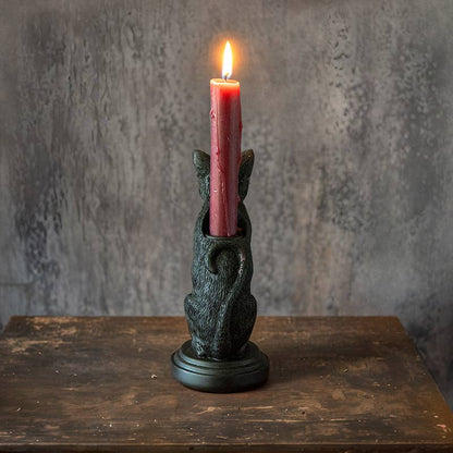 Faust's Familiear Haunted Mansion Cat Candle Holder