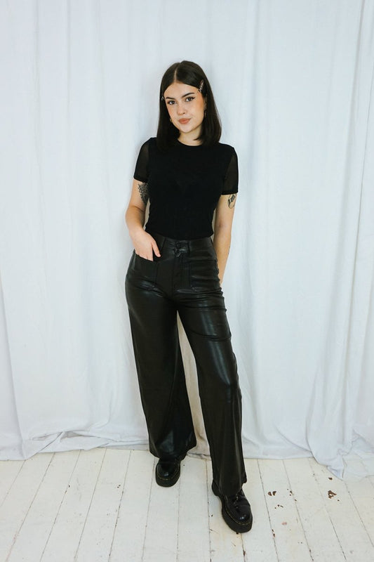 Faux leather trousers - Trousers - HOB