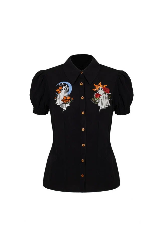 Ghost Flower Blouse - Blouse - House of Bones