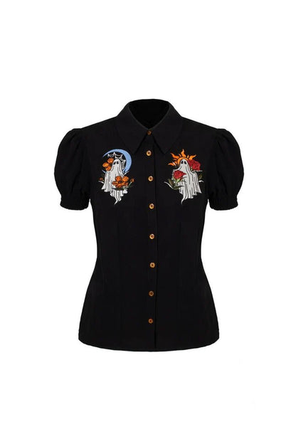 Ghost Flower Blouse - Blouse - House of Bones