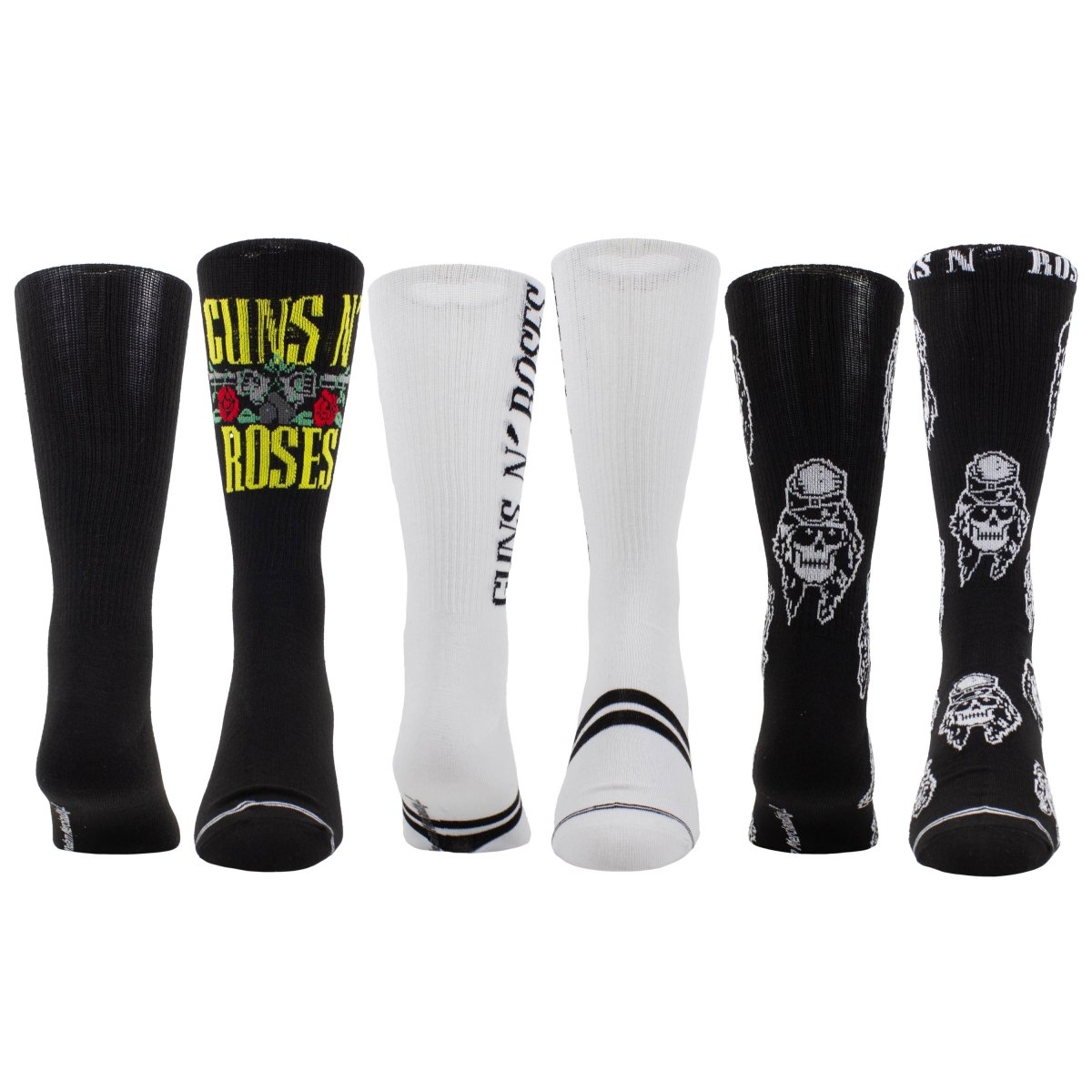 Guns N Roses 3 Pack Gift Box Crew Socks - Perri's Socks