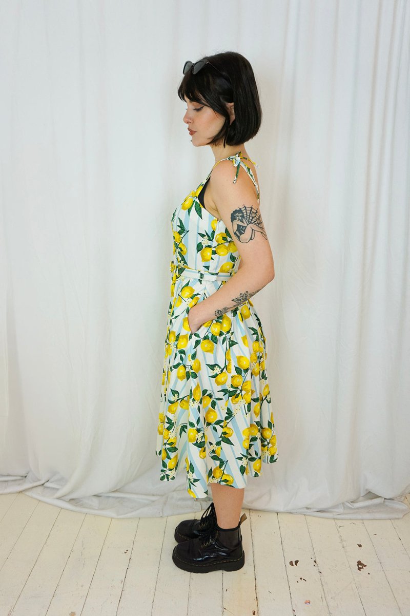 June Lemon and stripes swing dress - Dresses - Banned