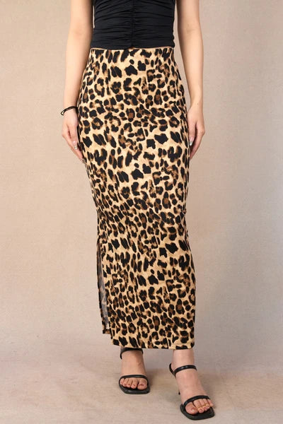 Leopard Maxi Skirt