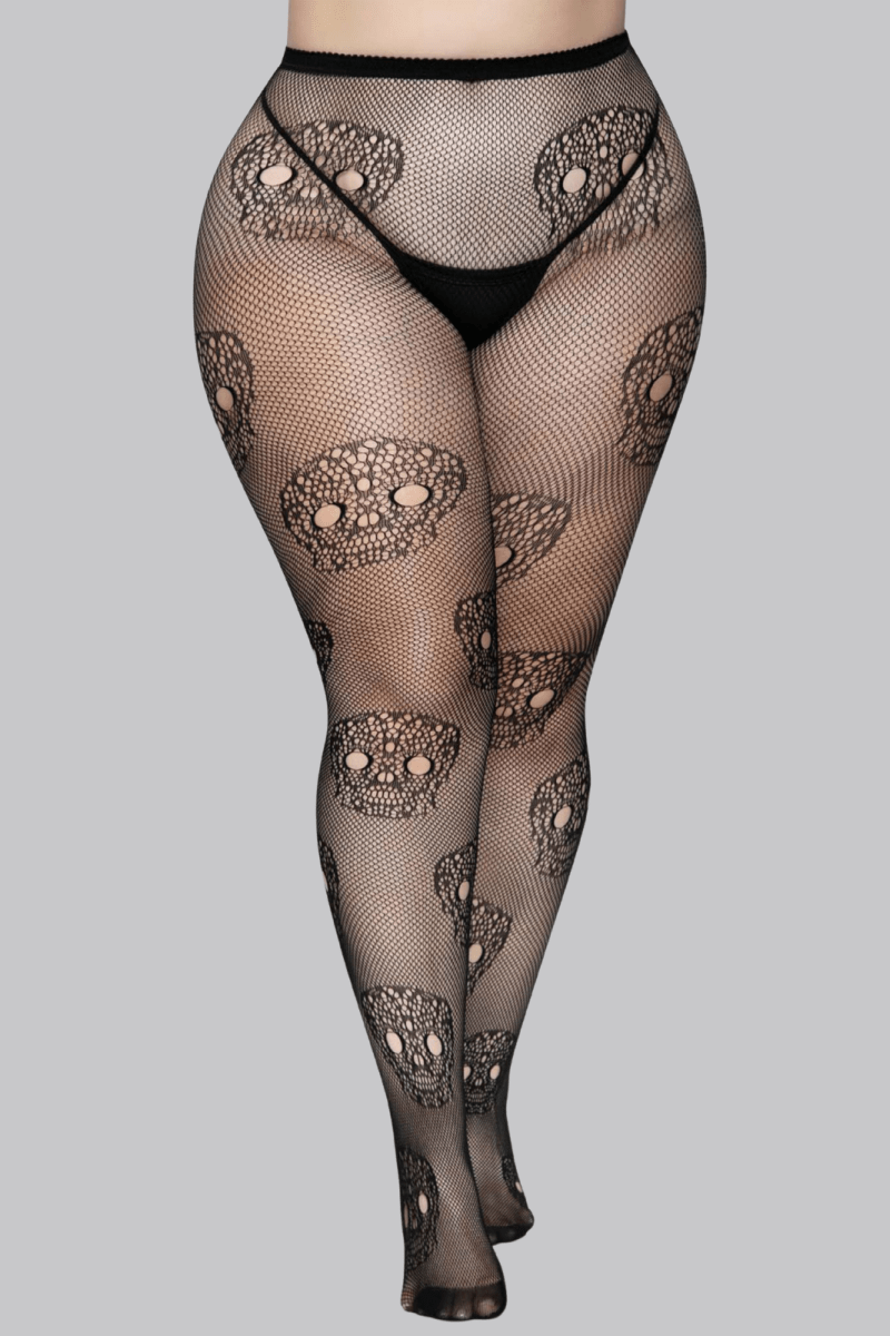 Lace Skull Fishnets - Tights - Leg Avenue