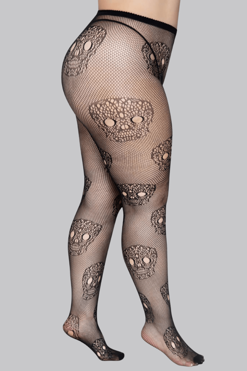 Lace Skull Fishnets - Tights - Leg Avenue