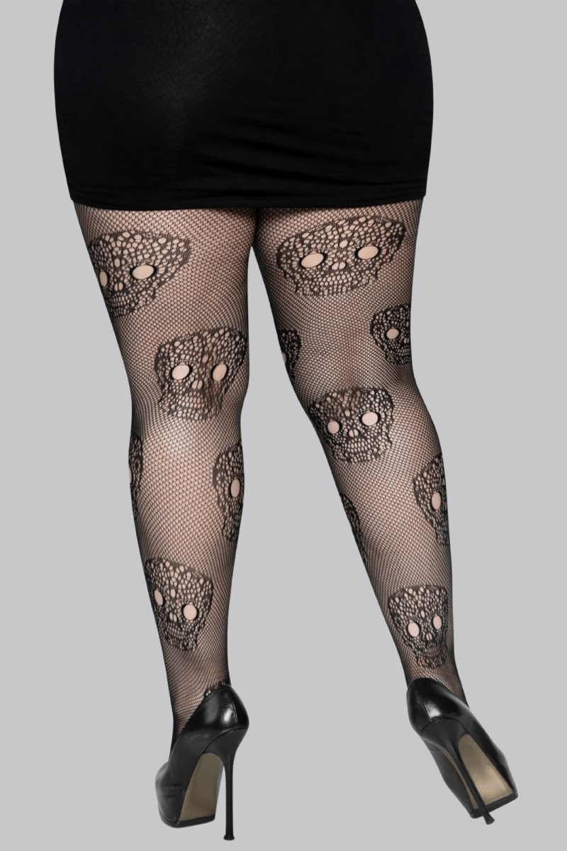 Lace Skull Fishnets - Tights - Leg Avenue