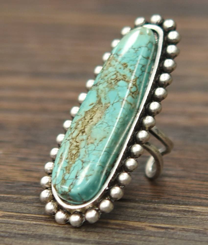 Long Turquoise Ring - Jewellery - ISAC Trading Inc