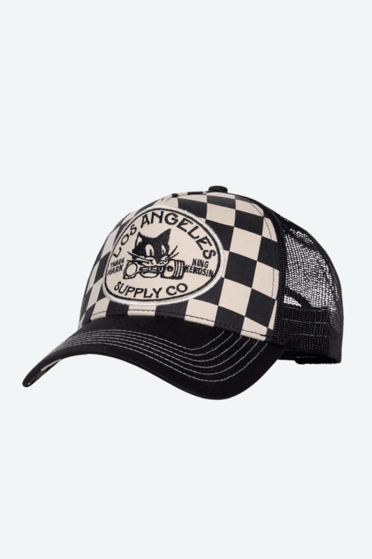 Los Angeles Checkered Cap - Hats - King Kerosin