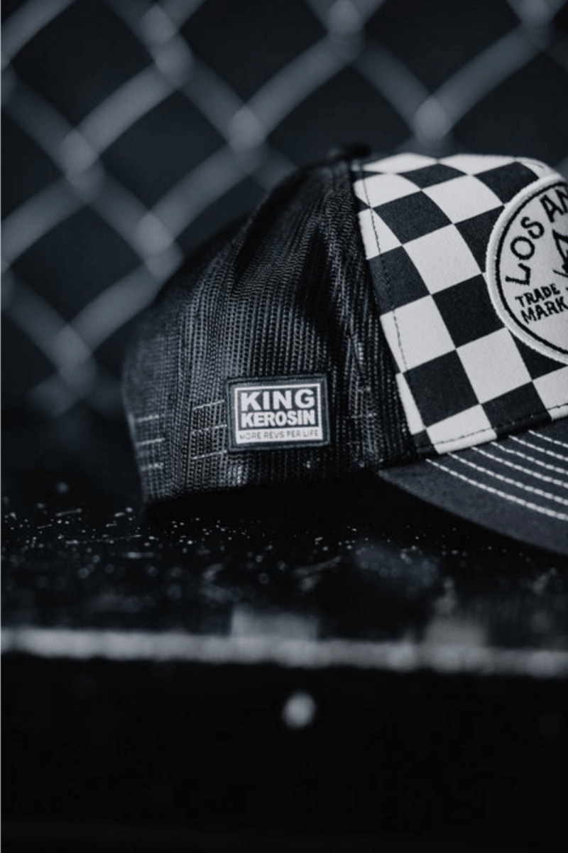 Los Angeles Checkered Cap - Hats - King Kerosin