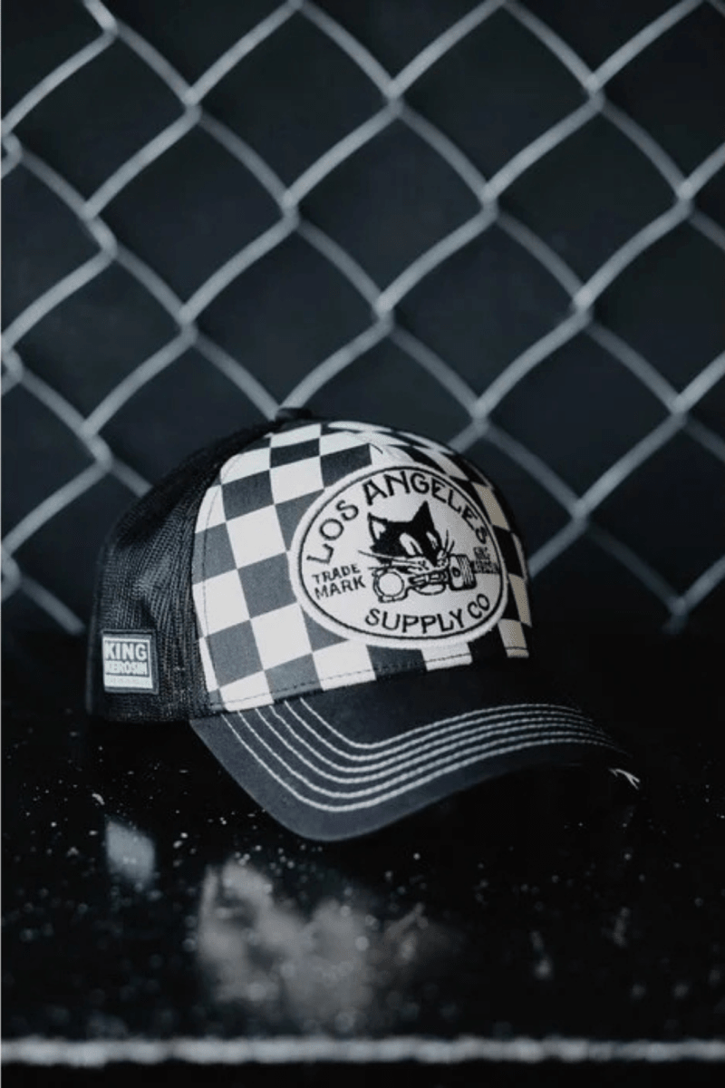 Los Angeles Checkered Cap - Hats - King Kerosin