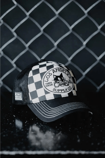 Los Angeles Checkered Cap - Hats - King Kerosin