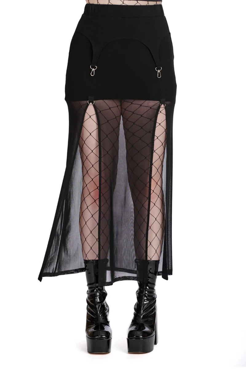 Moody Melody Slit Skirt - Skirts - Banned