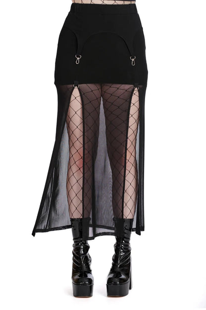 Moody Melody Slit Skirt - Skirts - Banned
