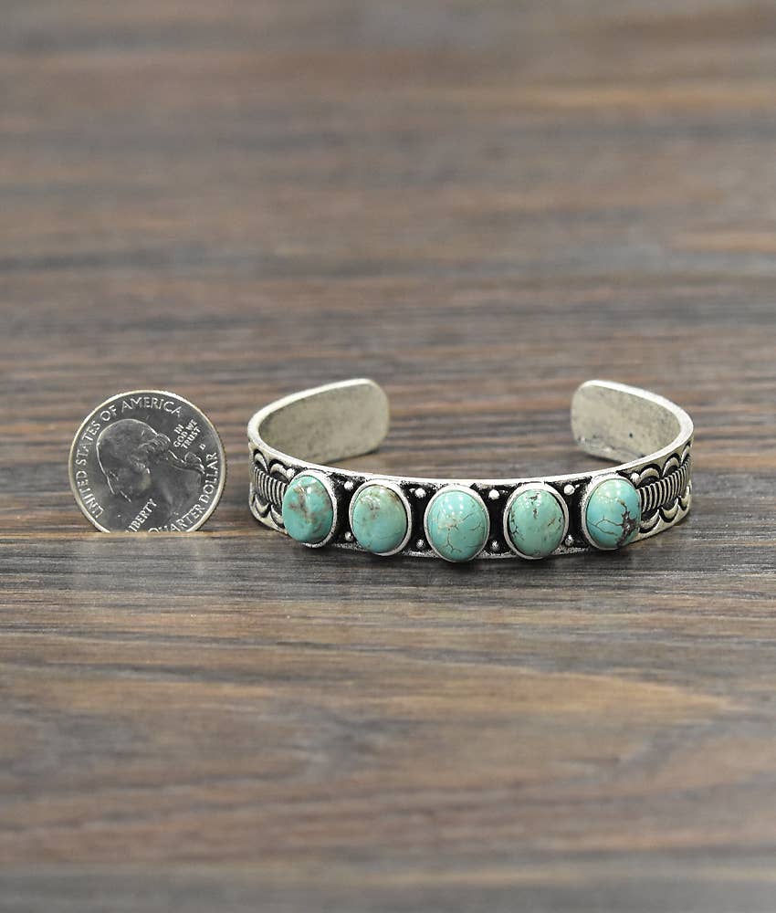 Navajo Turquoise Cuff Bracelet - Jewellery - ISAC Trading Inc