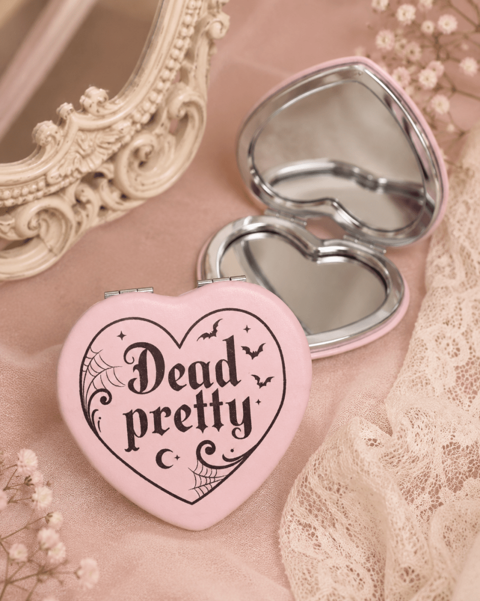 Pink Dead Pretty Compact Mirror - Accessories - Something Different Wholesale Europe