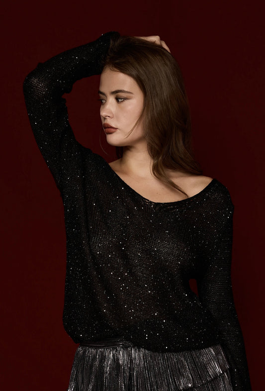 Black Sparkly Sweater