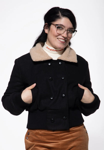 Vintage Jacket with Teddy Collar