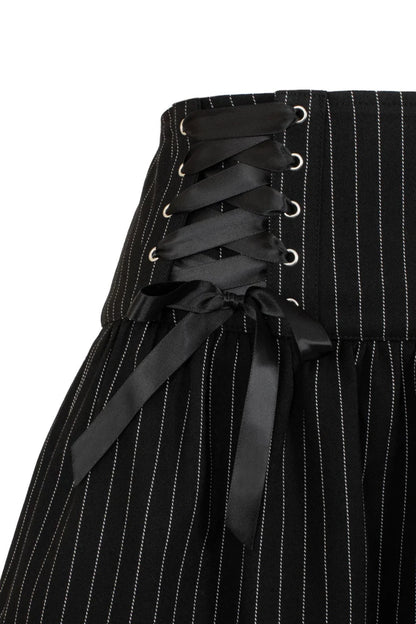 Quinzel C Pinstripe Skirt - Skirts - Hell Bunny