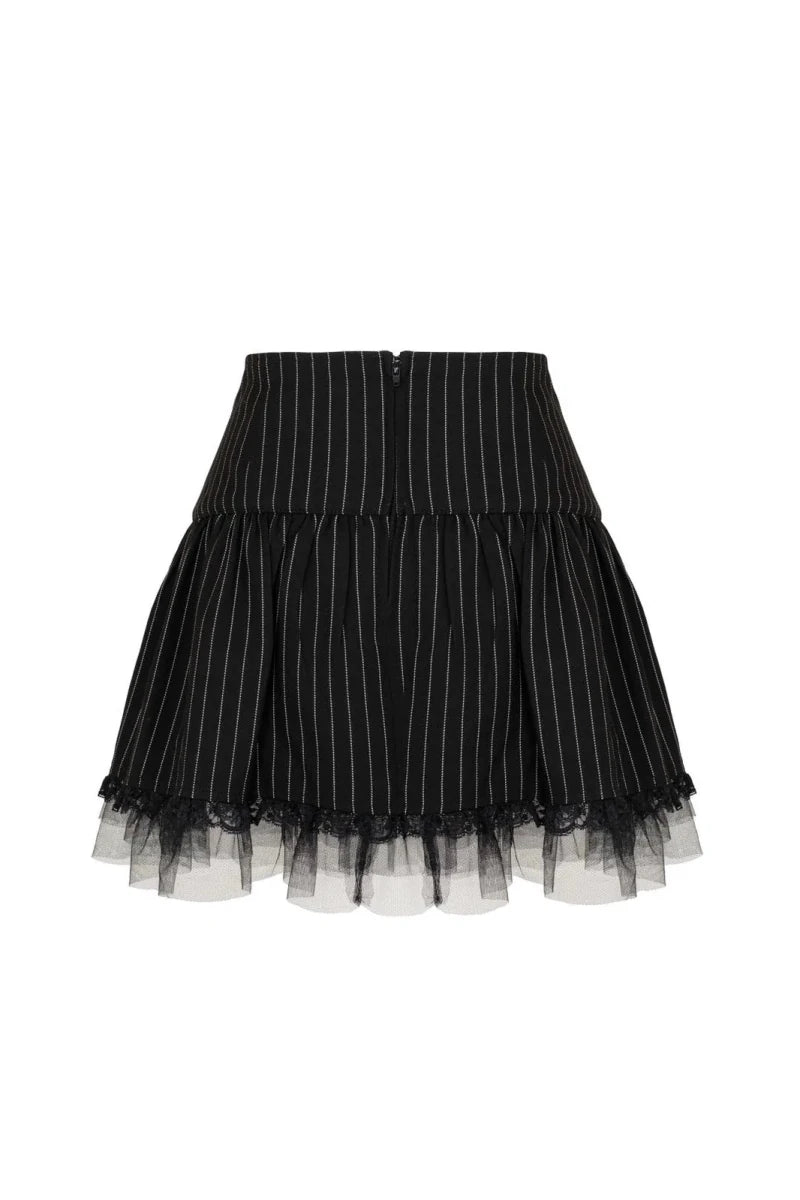 Quinzel C Pinstripe Skirt - Skirts - Hell Bunny