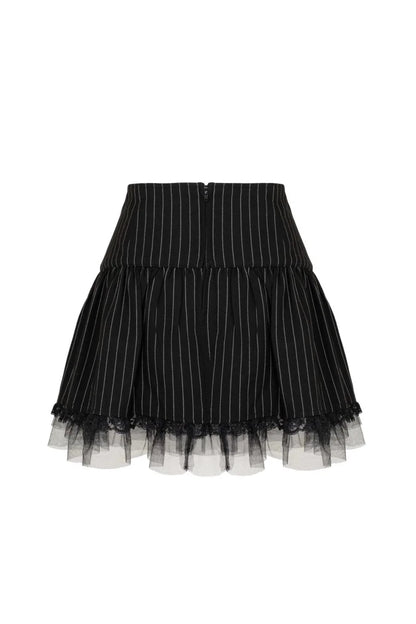 Quinzel C Pinstripe Skirt - Skirts - Hell Bunny