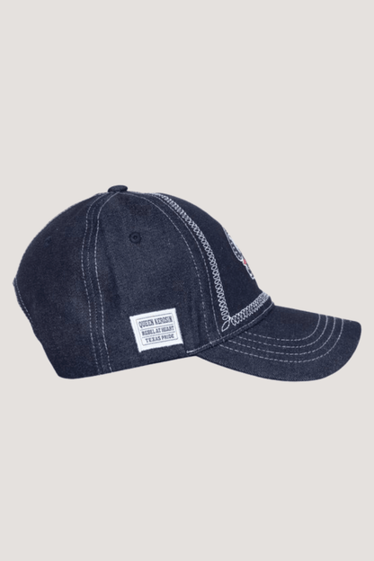 Rebel at Heart Denim Cap - Caps - Queen Kerosin
