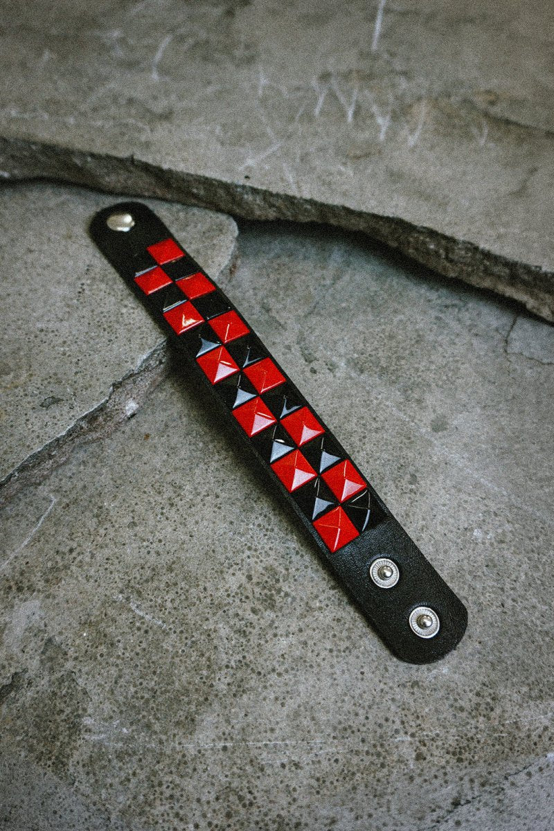 Red & Black Checkered Bracelet - Accessories - HOB