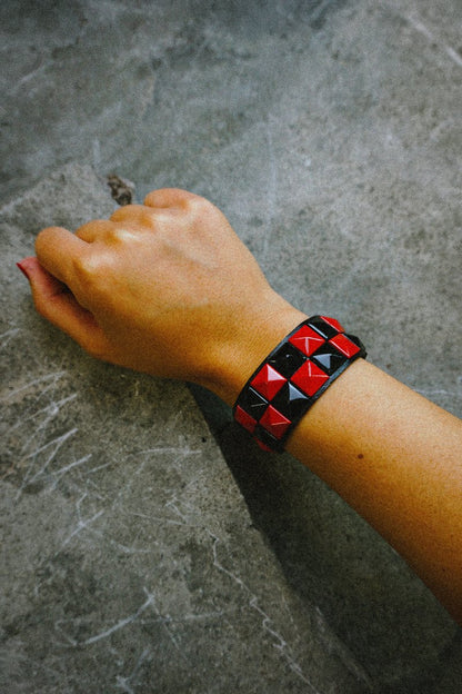Red & Black Checkered Bracelet - Accessories - HOB