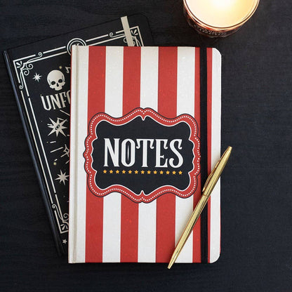 Red Circus Stripe A5 Notebook - Something Different Wholesale Europe