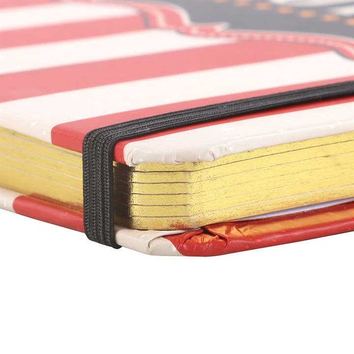 Red Circus Stripe A5 Notebook - Something Different Wholesale Europe