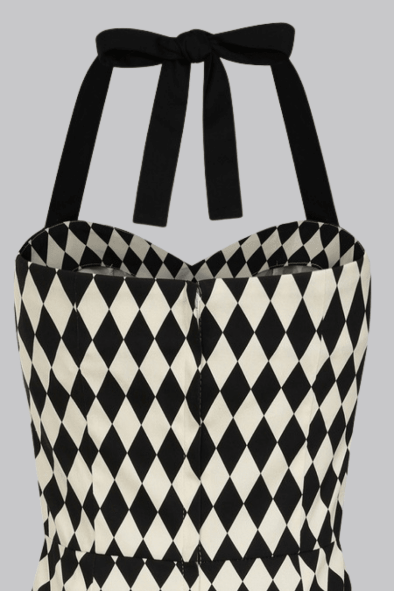 Rhona Harlequin Pencil Dress - Dresses - Banned