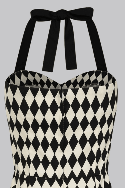 Rhona Harlequin Pencil Dress - Dresses - Banned