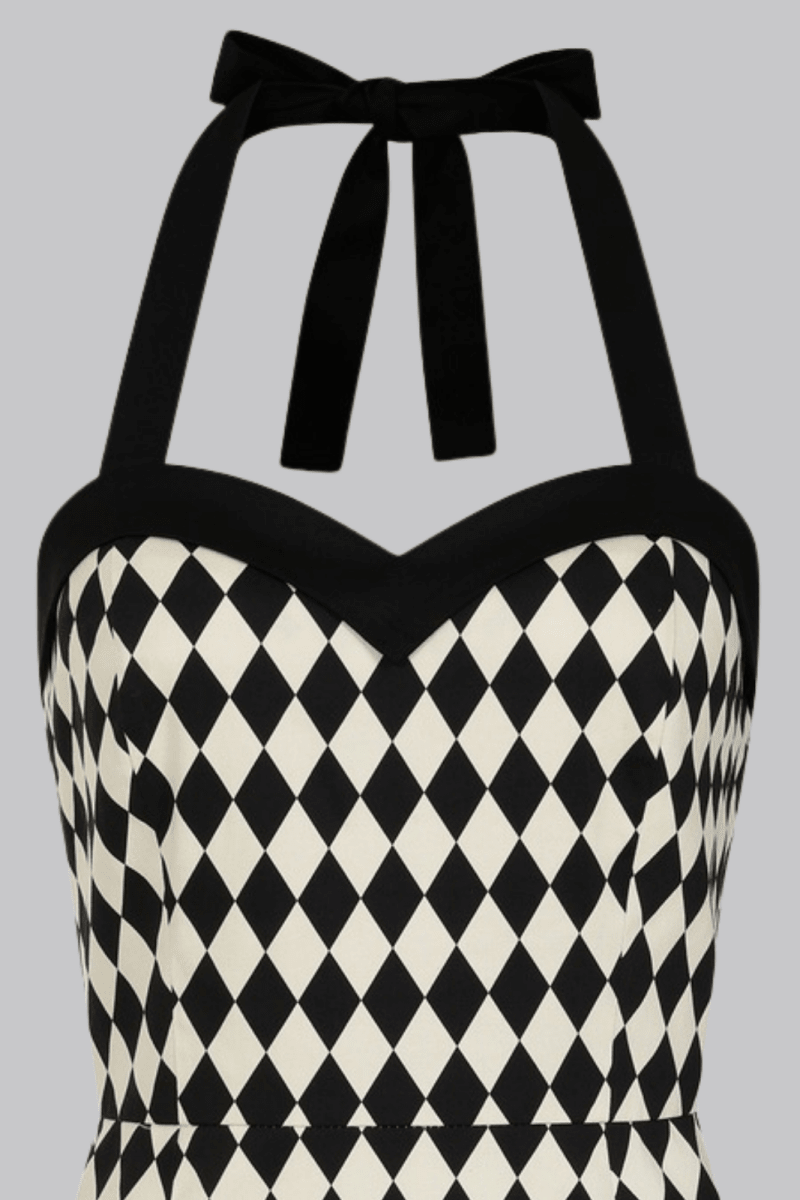 Rhona Harlequin Pencil Dress - Dresses - Banned