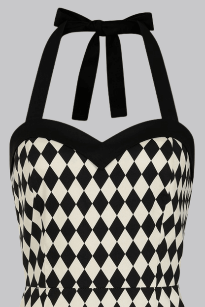 Rhona Harlequin Pencil Dress - Dresses - Banned