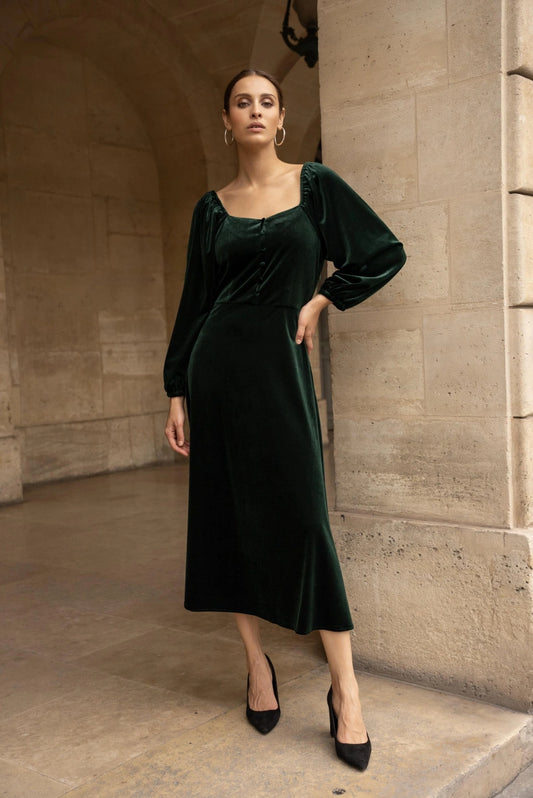 Velvet Dress Emerald