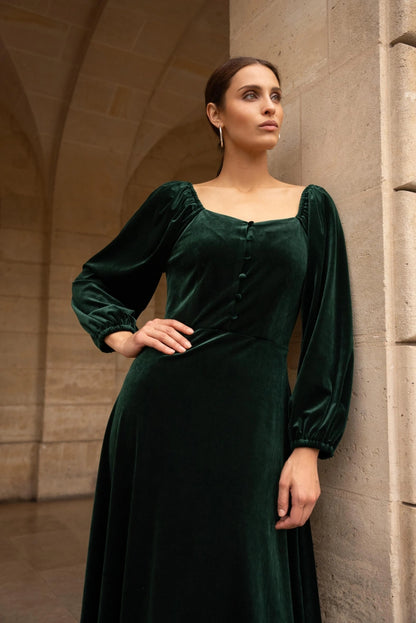 Velvet Dress Emerald