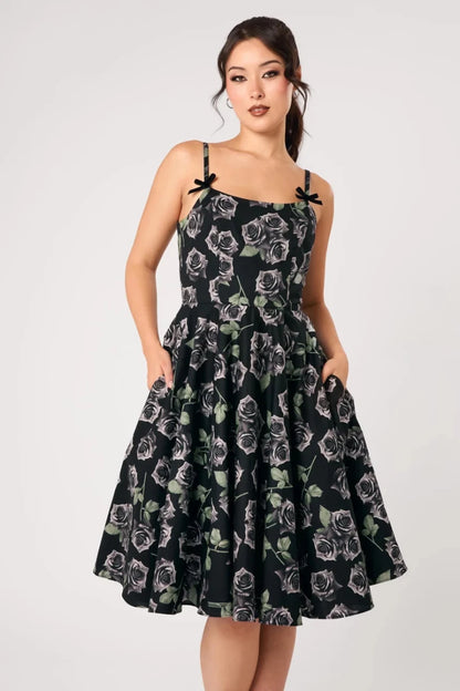Romance Noir Dress - Dresses - Hell Bunny