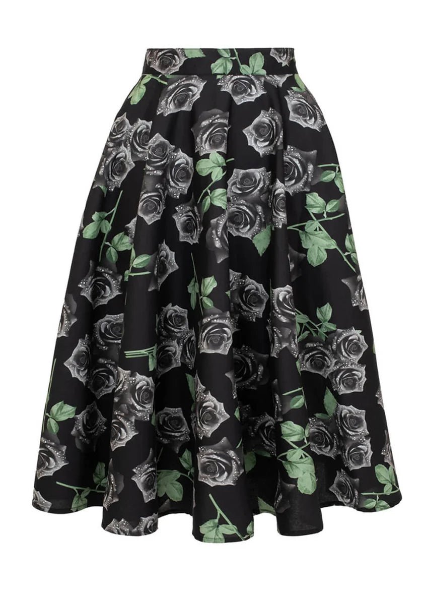 Romance Noire Skirt - Skirts - Hell Bunny