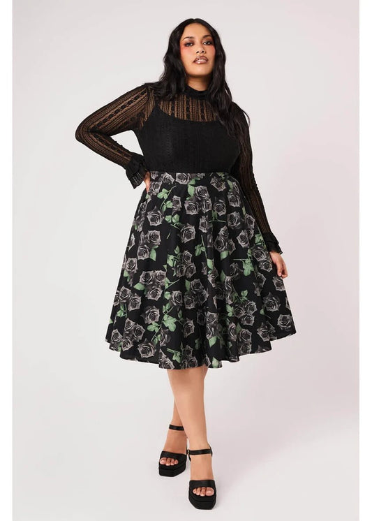 Romance Noire Skirt - Skirts - Hell Bunny