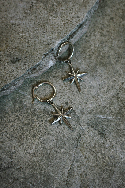 Silver Star Earrings Small - Jewellery - House of Bones Jewelry