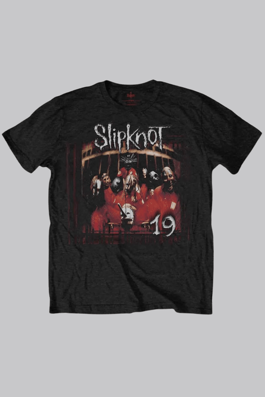 Slipknot Unisex T-Shirt: Debut Album 19 Years (Back Print) - House of Bones