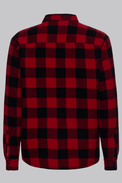 Teddy Lining Black & Red Plaid Shirt - Jackets - KING KEROSIN