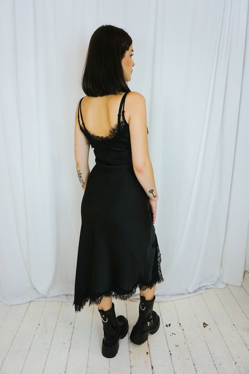 The Vesper Slip Dress Black - Dresses - HOB