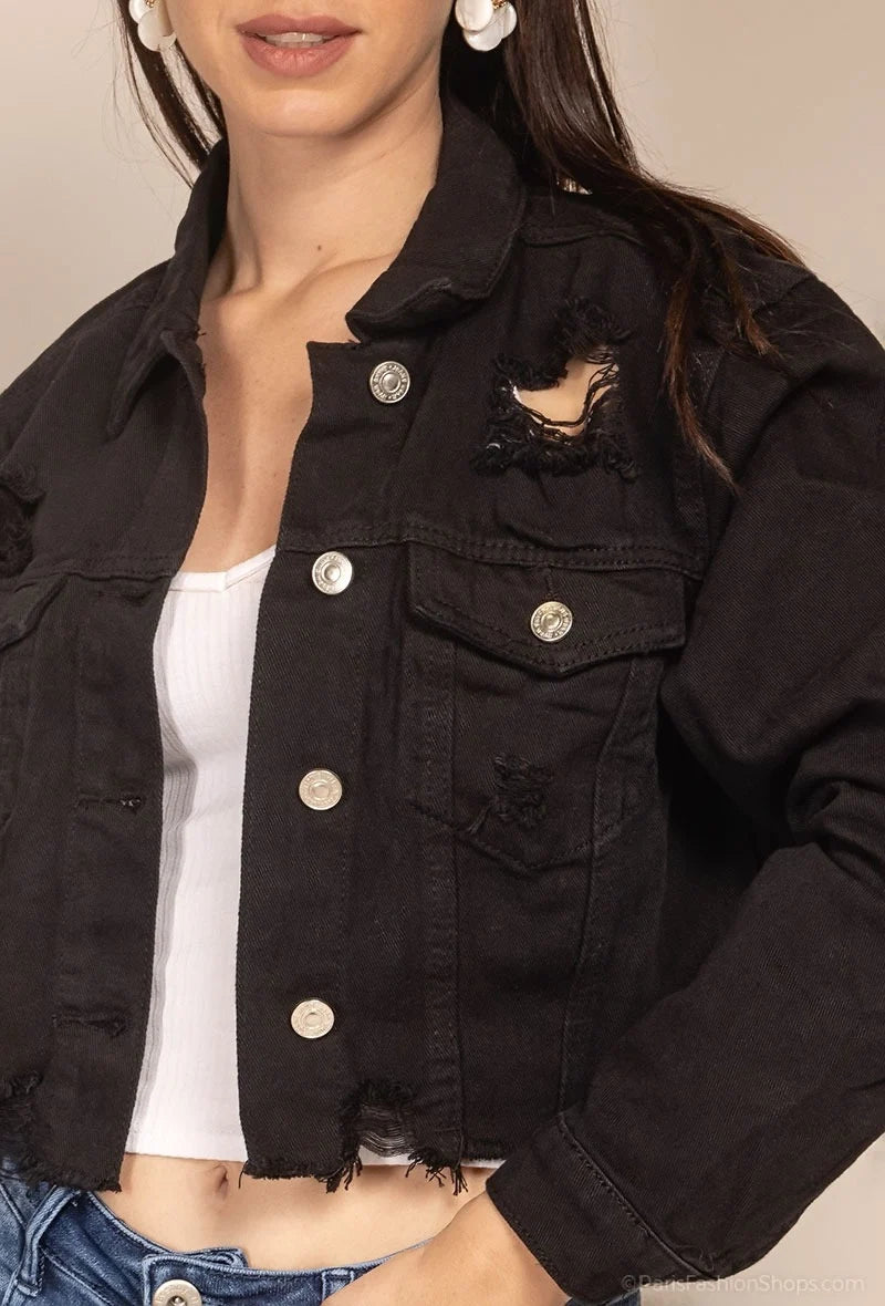 Black Ripped Jacket