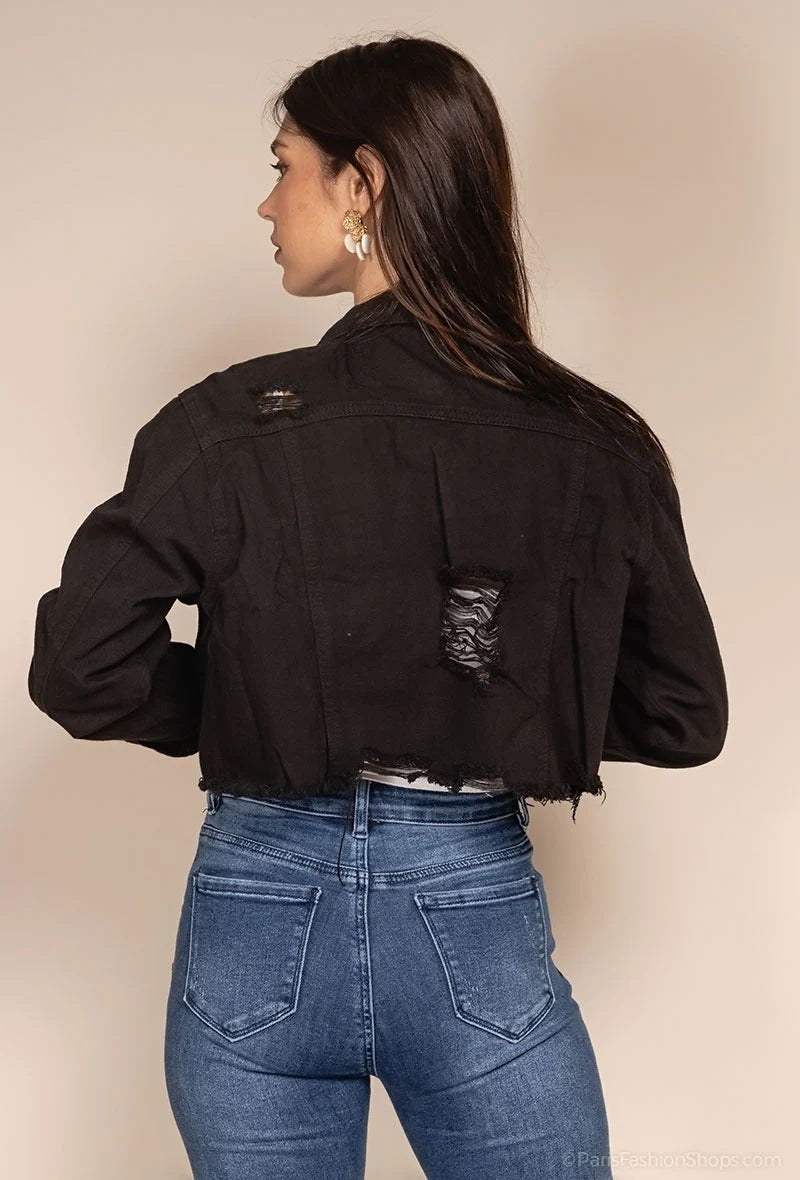 Black Ripped Jacket
