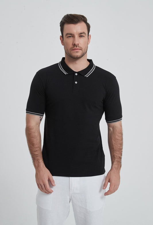Black and grey polo fred perry